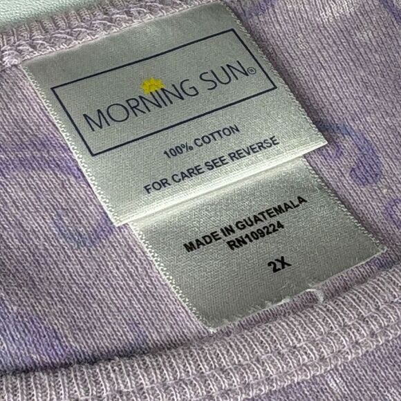 Morning Sun lavender plus size 2x Pieces of Spring Women's Shirt butterf… - Picture 5 of 7